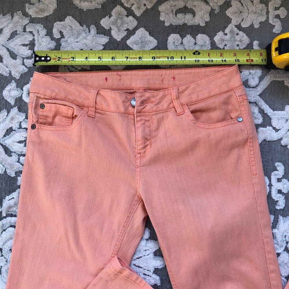 Tinseltown Pale Orange Cotton/Spandex Skinny Jeans Juniors Size 5 - Picture 6 of 8